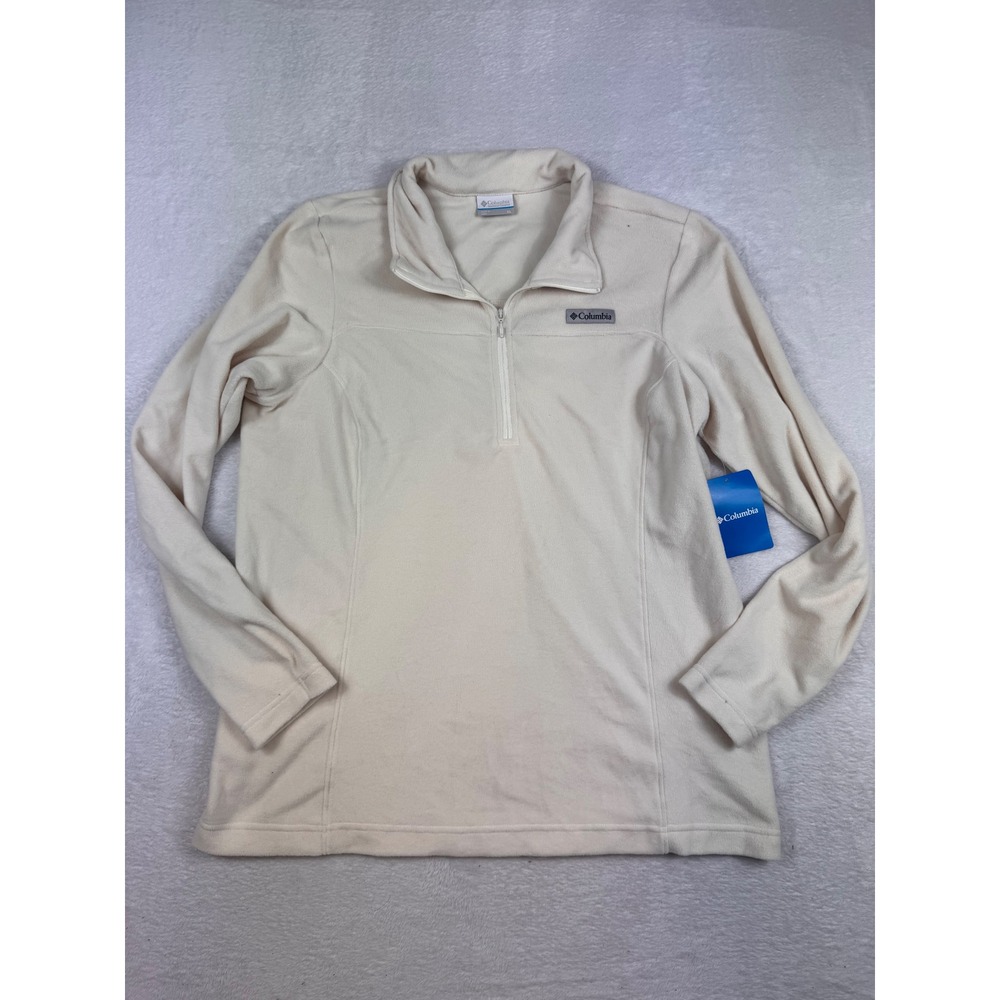 Columbia Womens Lake Aloha Half Zip Fleece Pullover Cream XL XL7695-191 NWT